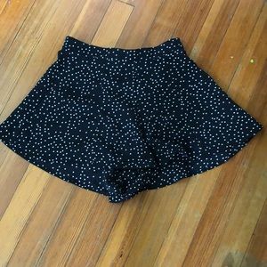 Black and white polka dot shorts